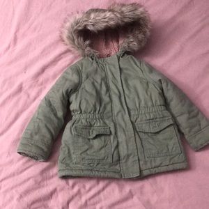 The Childrens Place Zip Front Hooded Parka Coat 2T